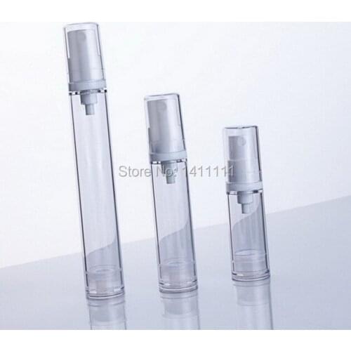 New Clear 500pcs/lot 5ML 10ml 15ml Airless pump fragrant liquid Fine mist Perfume Atomizer Refillable Spray Empty Bottle