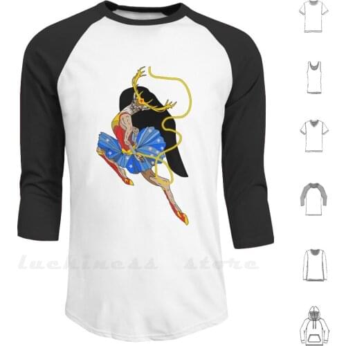 One Deer Woman Hoodie Long Sleeve Superhero Power Courage Humor Comics Comic Pop Art Girl Animal Forest Nature Pet