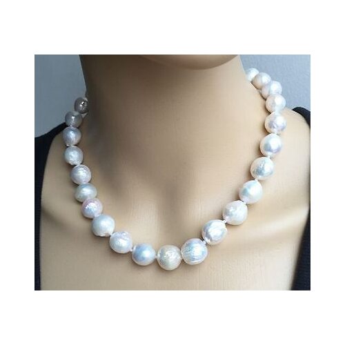 AAA 18"11-12mm Natural south sea white pearl necklace