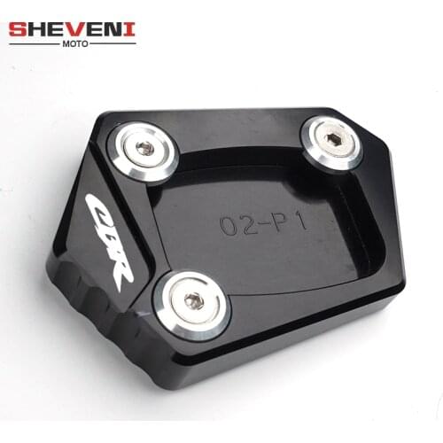 Motorcycle CNC Kickstand Foot Side Stand Enlarge Extension Pad Support Plate For Honda For Honda CB400 CBR250R CBR300R CBR500R