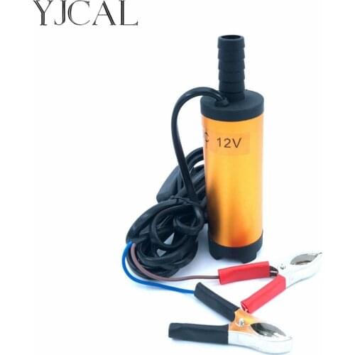 Submersible Diesel Fuel Water Oil Pump Diameter 38MM Aluminum Alloy DC 12V 24V 12L/Min 25W Car Camping Portable With Switch