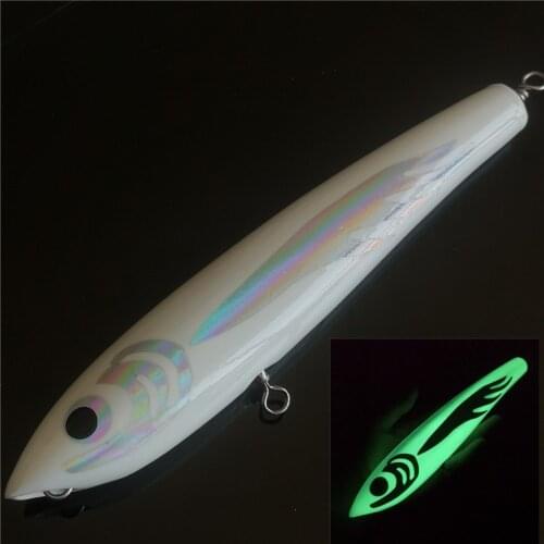 1PCS Stickbait TopWater Lure Fishing 120g Wooden GT Tuna Trolling Pencil Artificial Floating Long Casting Wobblers