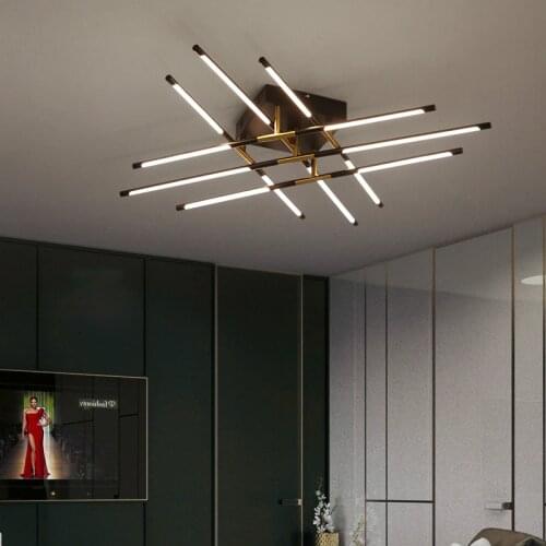 Nordic LED Chandelier for Living Room Kitchen Modern Design Ceiling Hanging Lamps Black Frame Bedroom Indoor Dimmable Lighting