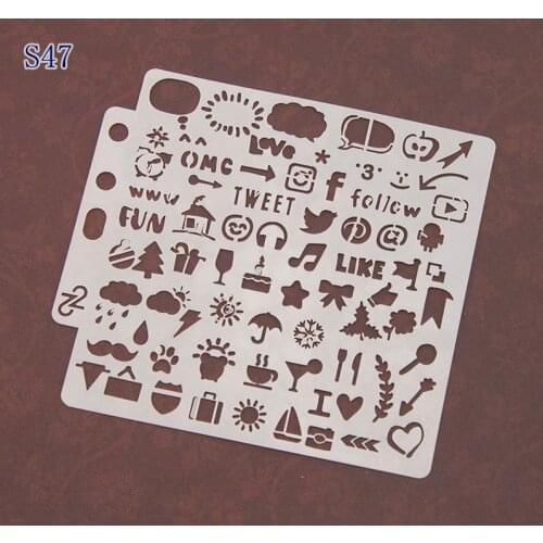 Weather Layering Stencils graffiti hand copied board hollowed out photo album graphic spray painting tool