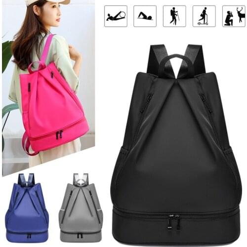 Wet Dry Separation Backpack Sport Fitness Shoulder Bags Large Capacity Gym Pack Swimming Accessories Duffle Drawstring Bag X440A