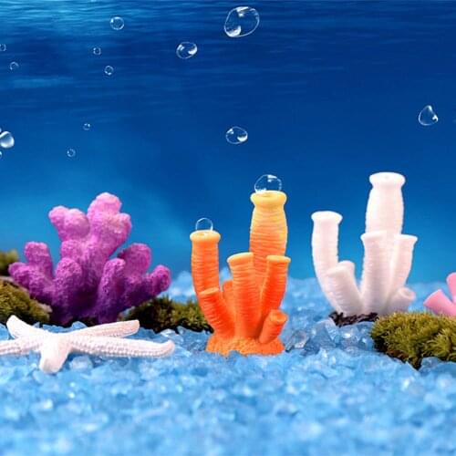 1pcs Aquarium Resin Coral Decoration Colorful Fish Aquarium Decoration Artificial Coral for Fish Tank Resin Ornaments Sea Plants