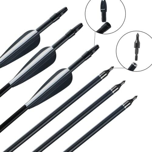 10 Pieces Of 30'' Archery Arrows Equipment 8MM Tie Rod Glass Fiber Reinforced