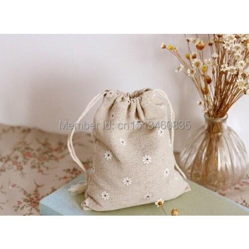 100pcs/lot CBRL jute/linen/flax drawstring bags&pouch for cosmetic/iphone 5,Various colors,size customized,wholesale