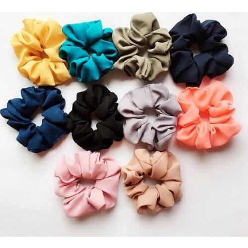 Hair Bun wraps Scrunchie Ring Elastic Hair Bands Bobble for Women girl Sports Dance Scrunchies Scrunchie Hairband 100pcs FJ3352