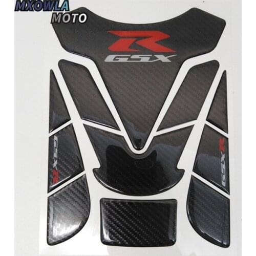3D carbon fiber motorcycle tank fish bone decoration stickers Fit for GSXR 600 750 1000 K1 K3 K4 K5 K6 K7 K8 K9
