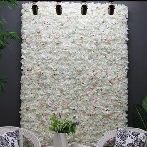 60X40CM Flower Wall Silk Rose Tracery Wall Encryption Floral Background Artificial Flowers Wedding party Xmas Backdrop Decor