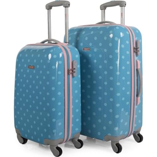 Luggage set Travel Trolley Infant Set 55/65 Cm Polycarbonate Polka Dot Print. Rigid R