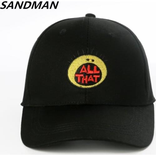 SANDMAN Brand Letter ALL THAT Lovely Snapback Cap Cotton Baseball Cap For Adult Men Women Hip Hop Dad Hat Bone Garros