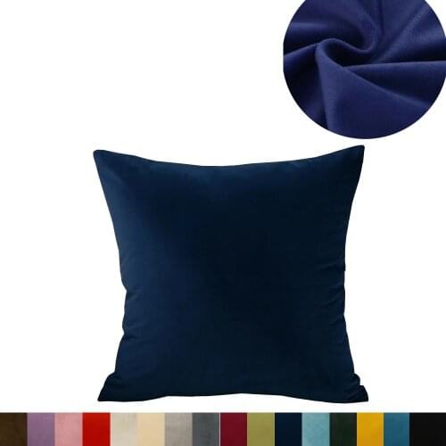 Solid Velvet Sofa Cushion Cover 40x40/45x45/40x60/50x50/55x55/60x60cm Super Soft Throw Pillow Case Decorative Home Office Car