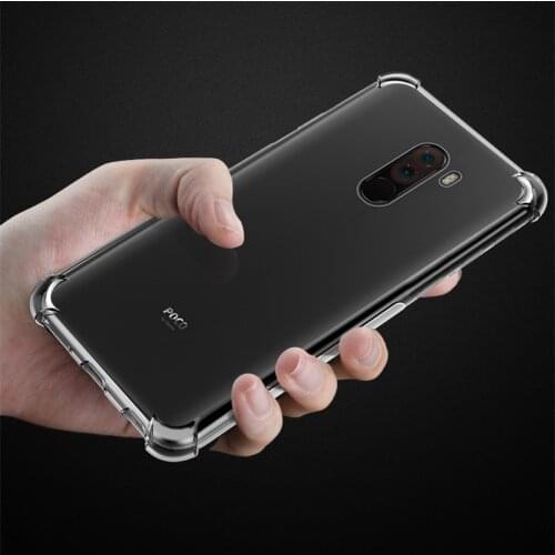Case Pocophone F1 Cover For Xiaomi Pocophone F1 Luxury Transparent shockproof Soft Silicone Back Cover For Xiaomi Poco F1 case