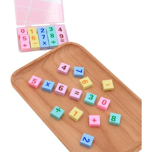 15pcs/pack Boxed Digital Addition And Subtraction Boxed Eraser Clean School Student Kids Like Gift