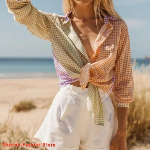 Женские рубашки с длинным рукавом Details Basic China At AliExpress