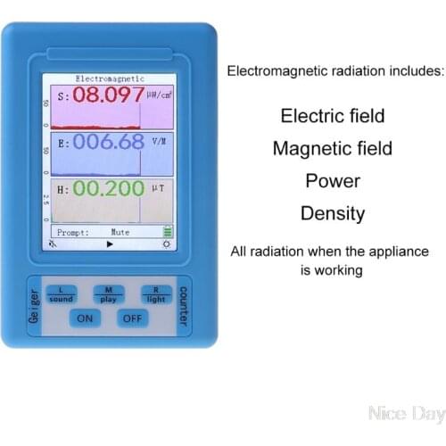Electromagnetic Radiation Detector EMF Meter Radiation Dosimeter Monitor Tester BR-9A N25 19 Dropship
