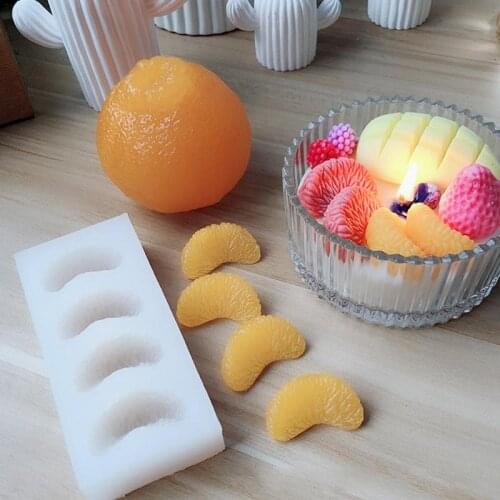 DIY Fruit Cake Mold 4 Holes Handmade Soap Oil Soaps Mold Fruit Mold Cupcake Topper Fondant Craft Jewelry Miniature Food Mould