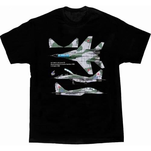 Russian Air Force MiG-29 Fulcrum Jet Fighter Printed T-Shirt. Summer Cotton Short Sleeve O-Neck Mens T-shirt New S-3XL