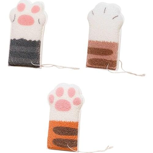 Bath Cotton Sponge Face Cleaning Spa Bath Ball Cat Paw Scrub Shower Baby Bath Scrubber Exfoliating Beauty Skin Care Sponge