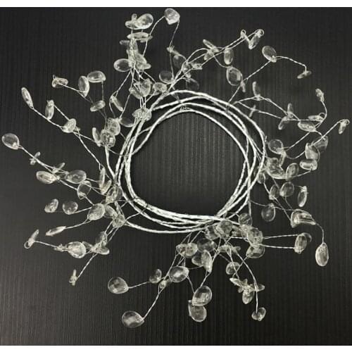 Camal 5/10pcs 120cm Acrylic 7MM Waterdrop Crystal Beads Branches String Curtain Garland Wedding Dining Table Decor Wedding Party