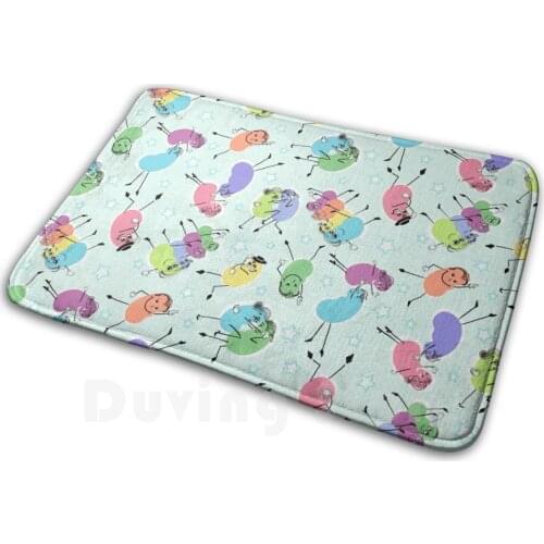 Dancing Kidneys Mat Rug Carpet Anti-Slip Floor Mats Bedroom Dialysis Nephrologist Kidney Disease Nurse Rainbow Kidneys Dancing