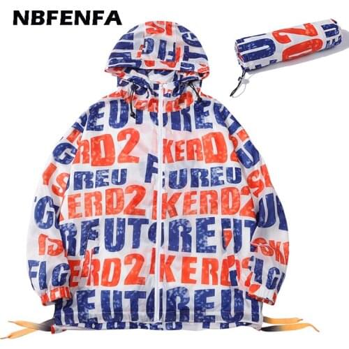 Men Spring Summer Jackets Fashion Printed Jacket Male Sun-Protective Coat Men Clothing Casual Outdoor Streetwear Thin Coat LX166