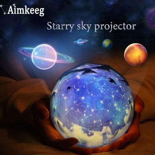 LED Magic Star Projector Galaxy Light Bedroom Starry Sky Night Light Sun System for Children Kids Toy New Year Christmas Gift