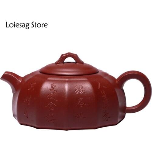 Loiesag 170ml Yixing Dingshuzhen Raw Ore DaHongPao Purple Clay Tea Pots Famous handmade Seven Holes Effluent Fulin Zisha Teapot