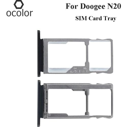 Ocolor For Doogee N20 SIM Card Tray Slot Holder Adapter Assembly Repair Parts For Doogee N20 SIM Card Slot SD Card Tray