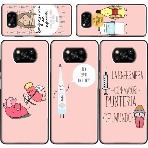 Cute Doctor Nurse Medical Health Heart Case For POCO F3 F1 F2 M3 X3 Pro Cover For Xiaomi Mi 11 Lite Ultra Mi 10T Pro 9 10 Lite