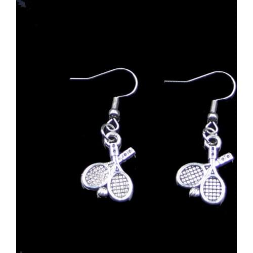 Fashion Handmade Simple Design 18*14mm Tennis Racket Drop Earrings For Women Gift Fashion Jewelry Cute Small Object