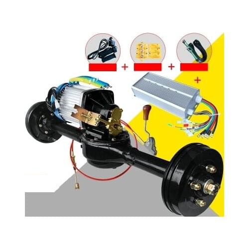 DC60V/72V 1500W brushless electric vehicle power 1:10/1:20 shifting integrated rear axle assembly Motor+controller+gearbox