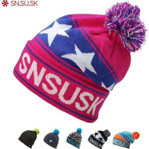 SN.SU.SK Winter Cap Warm Woolen Caps For Men Hats Female Beanies Skullies Gorros Hombre Snowboard Caps Gorros De Lana