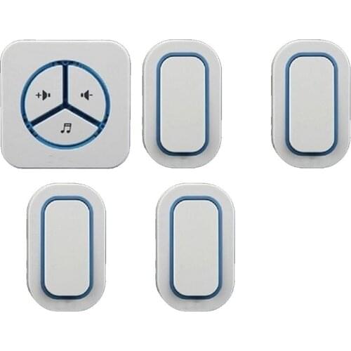 Ring 4 emitters+1 receiver doorbell kits Waterproof 280m work doorbell,wireless door chime,wireless bell, 48 melodies door bell