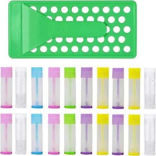 Lip Balm Crafting Kit, Lip Balm Filling Tray, Spatula & 50 Empty Lip Balm Tubes Used For Diy Make Natural Lip Balm