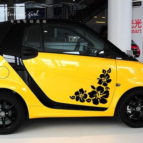 Car Stickers 2PCS Flowers Beautiful Creative Decals For Doors Vinyls Auto Tuning Styling 25cm 33cm 50cm D22