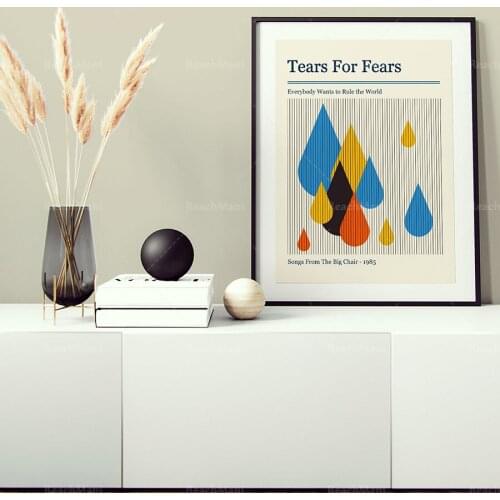 Tears for Fears Retro Gig Poster - Minimalist Art Print