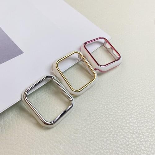 Plastic protective Case frame For Apple Watch band 40mm 44mm 38mm 42mm for iwatch se 6 5 4 3 2 1 cover bumper