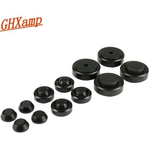 GHXAMP 30*10mm Speaker Stand Audio Foot Pad CNC Machining Aluminum Rubber Mat for Tube DC Amplifier Computer Speaker Dial 4pcs