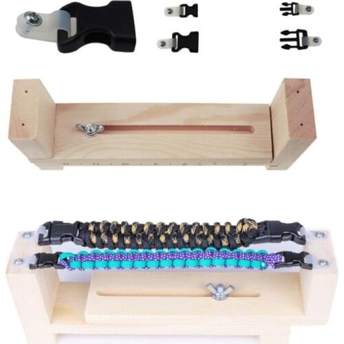 DIY jig solid wood paracord bracelet maker knitting tool Knot Braided Parachute cord Weaving Tools Wristband braiding device