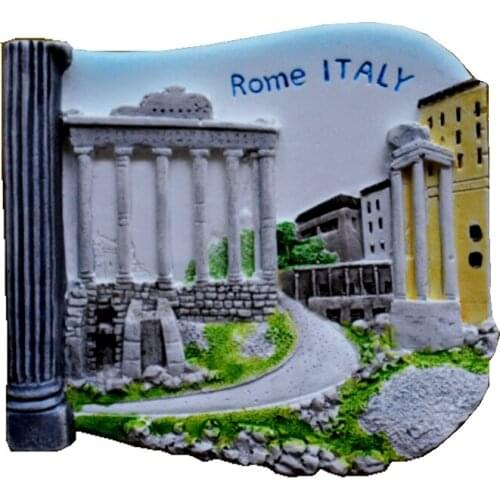 Saturn Parthenon Ruins Hand-Painted Aromatherapy 3D Fridge Magnets Rome, Italy Travel Souvenirs Refrigerator Magnetic Sticker