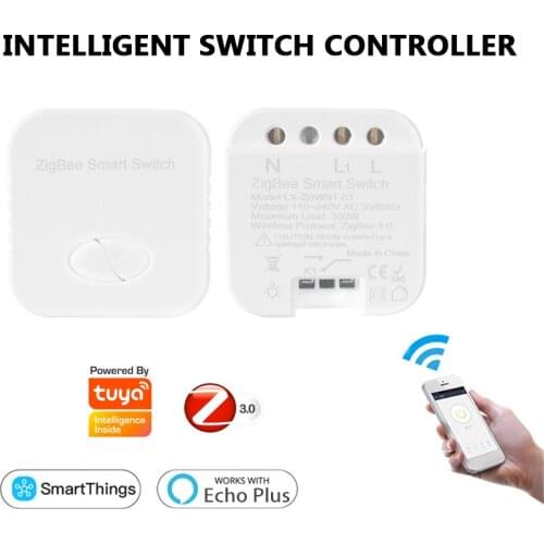 Tuya ZigBee 3.0 Smart Switch Relay Module 1Gang Hands-free Voice &wireless Remote Control Work W/ Alexa Google Home Smart Home