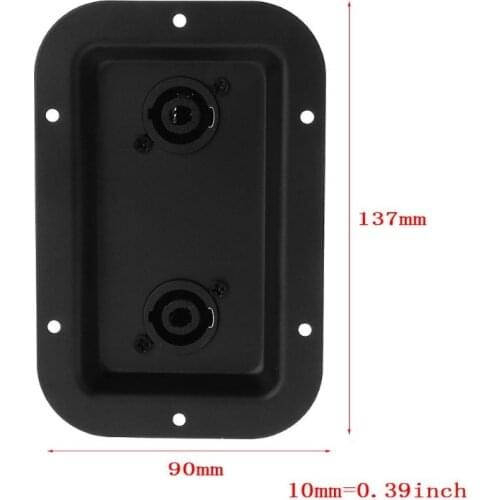 Jack Plate Socket Junction Box Clip Guitar Dual Large for SpeakOn PA Speaker Cabinets