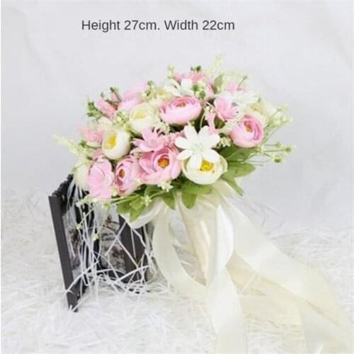 Wedding Bouquet Handmade Artificial Flower Rose Bridal Bouquet for Wedding Decoration ramos de novia