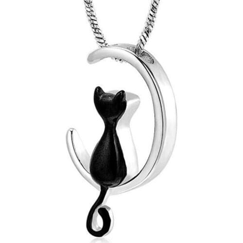 Cremation Jewelry - Pets Ashes Necklace Memorial Cat Pendant for Ashes Urn Necklace with Fill Kit For Women