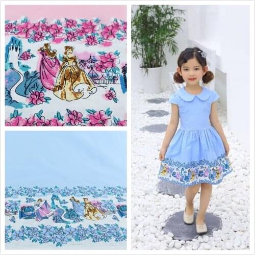 Girl flowers soft vintage fabric Retro style fabric Calico Printed cotton fabric for DIY Bag cloth dress 1order=1meter