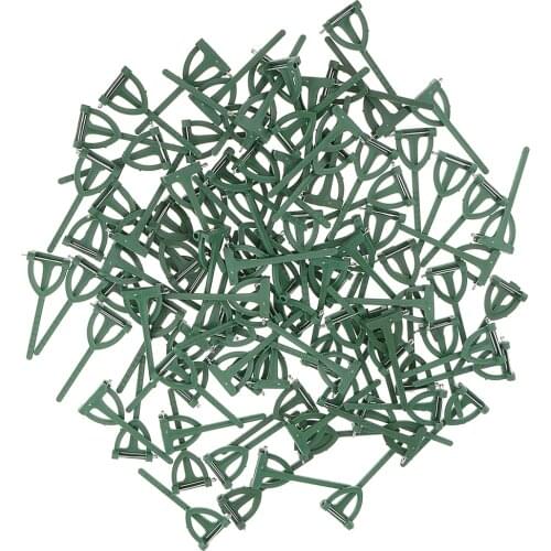 100pcs Plastic Green Brooch Base For DIY Wedding Brooch Pins Buttonhole DIY