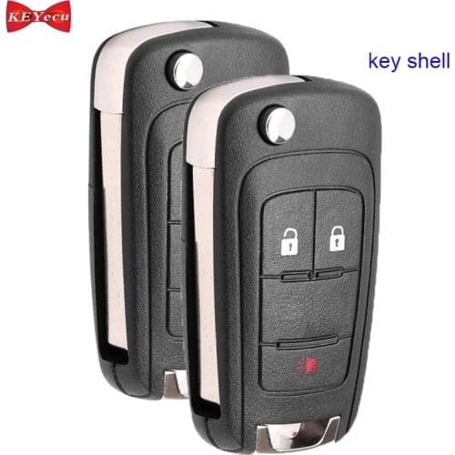 KEYECU 2pcs for Chevrolet Equinox Orlando Sonic for GMC Terrain Remote Key Shell Case Fob for OHT01060512